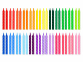 Cwise 50 spiral birthday candles pastel rainbow colors for cake or cupcake
