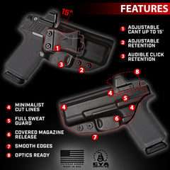 CYA Supply Co base optic ready IWB holster USA made black