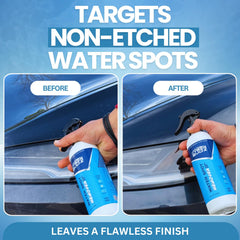 Water spot remover for cars on glass surfaces