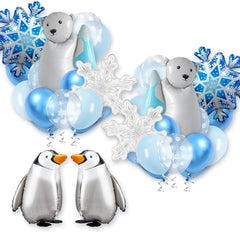 CYMYLAR 38 Polar Balloons kit with polar bears and penguins