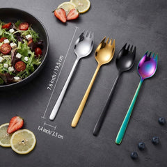 Sporks 4-pack with curved bowls for salads and desserts
