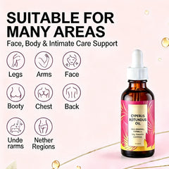 60ml bottle of Cyperus Rotundus Oil for Hair Removal packaging