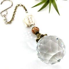 Czech glass beads and etched agate accents on sun catcher