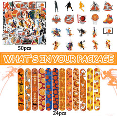 24 slap bracelets for basketball theme party
