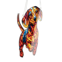 Dachshund Christmas ornament ready to gift with story card