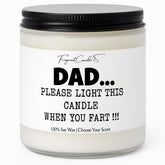 dad fart candle product image with fragrance options