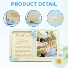 Photo frame keepsake with space for a photo with Dad
