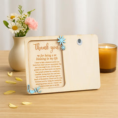 Dad picture frame hidden message burn reveal close up