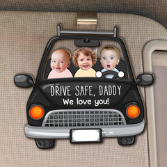 Dads car visor clip gift from kids for Father's Day closeup