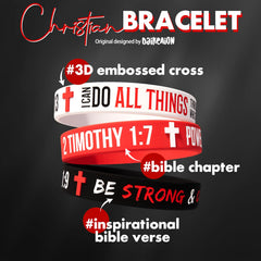 3D cross design scripture wristbands by DaikeAion
