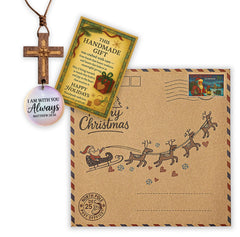 Daily bible verse cross ornament for car rearview