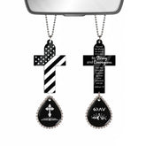 Dark wood cross ornament pendant for car rearview mirror