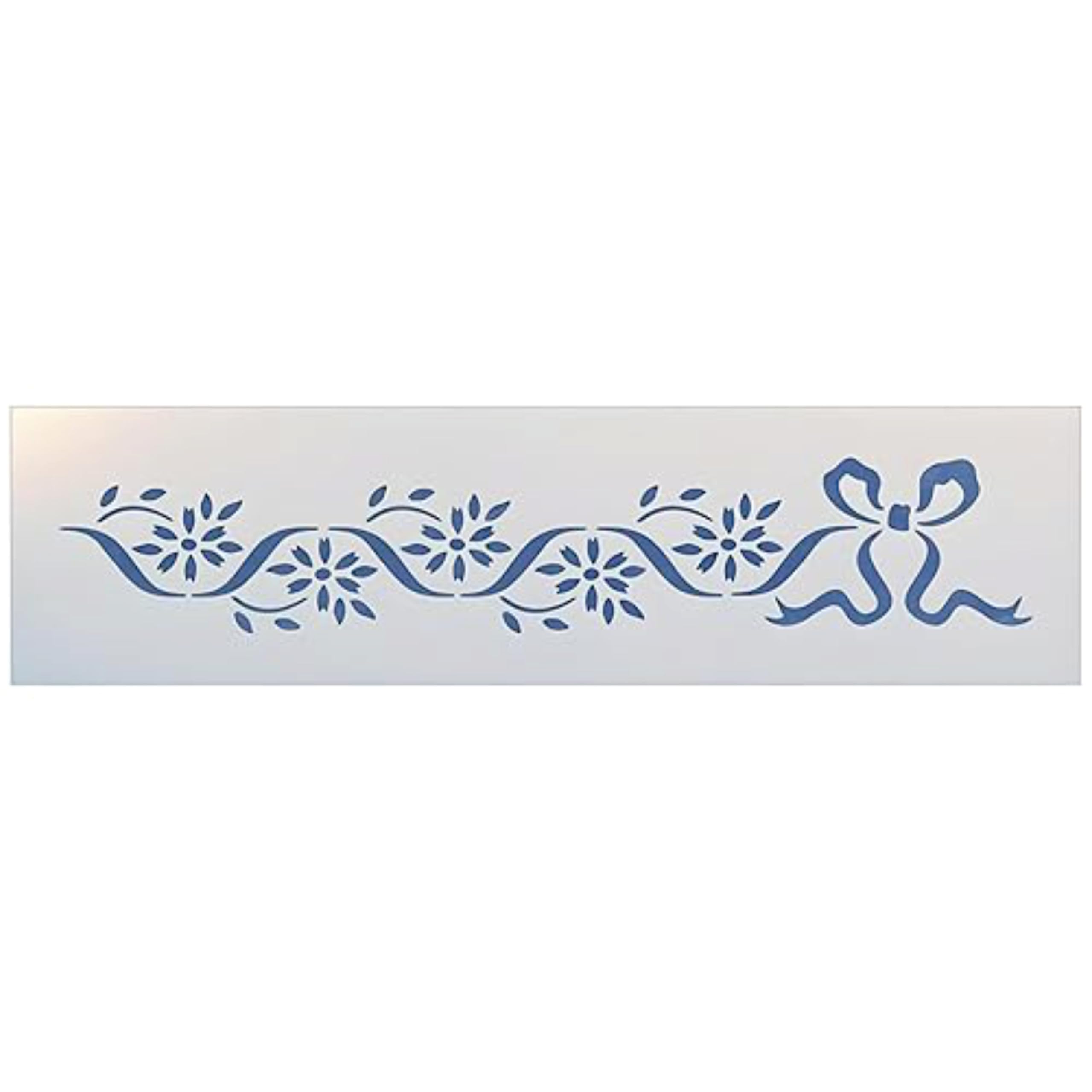 Daisy Bow Border Stencil Template Victorian floral border design by The Artful Stencil
