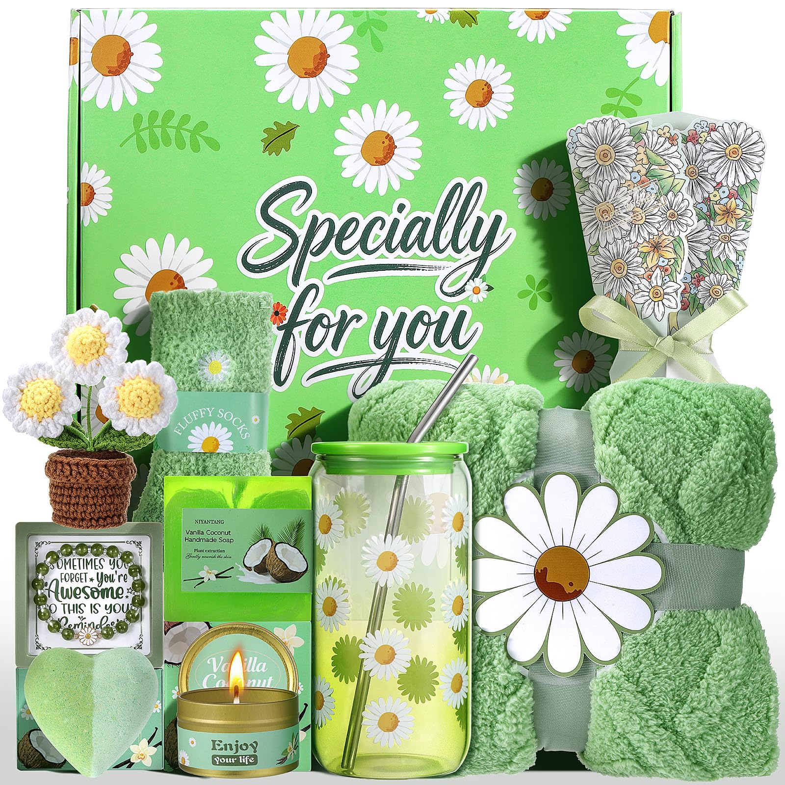 Daisy Self Care Gift Baskets for Women blanket image