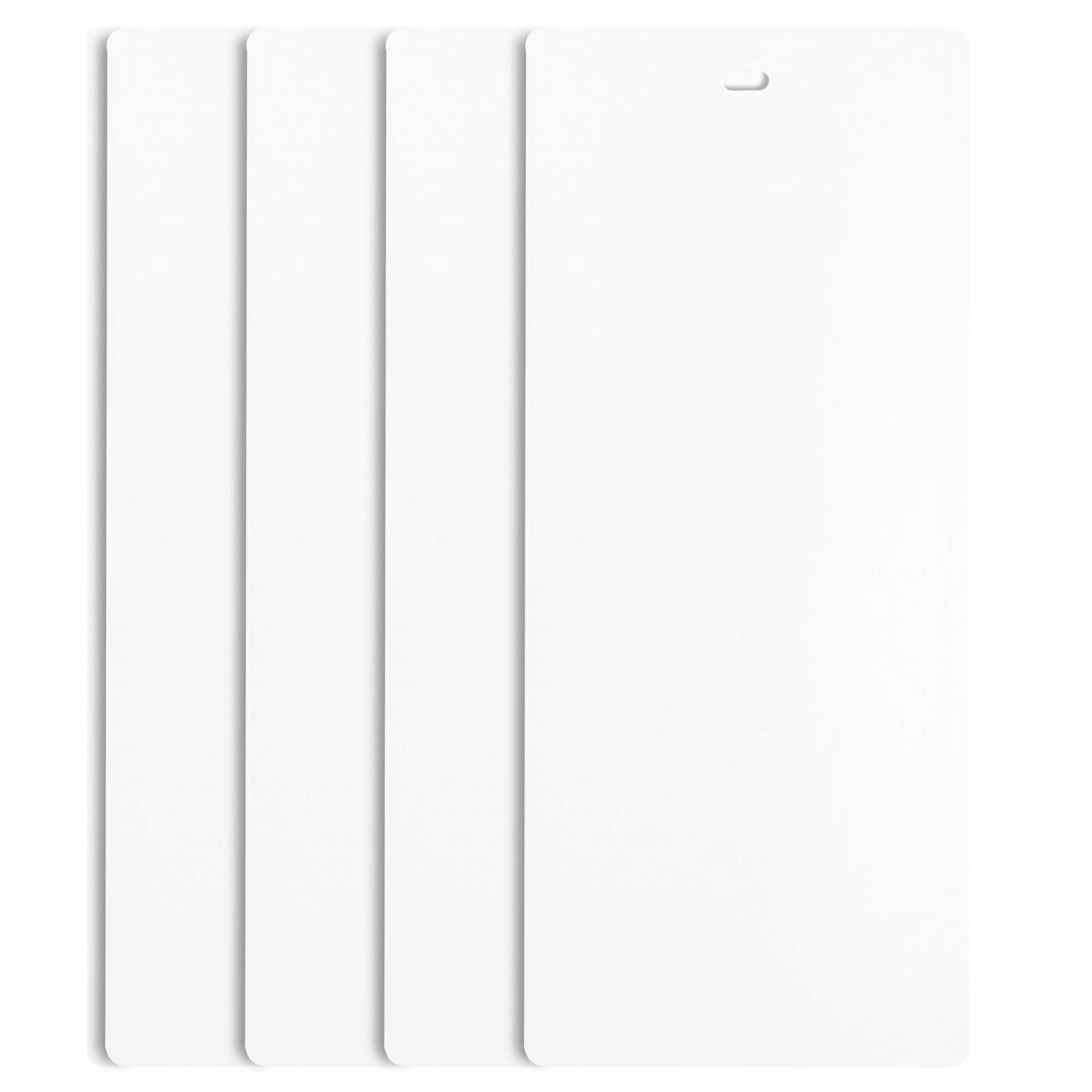 DALIX 82-5 inch white vertical blinds slats 4 pack front view