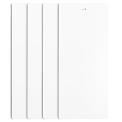 DALIX 82-5 inch white vertical blinds slats 4 pack front view
