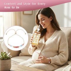 16oz IN MY PREGNANT ERA glass with bamboo lid and heart straw