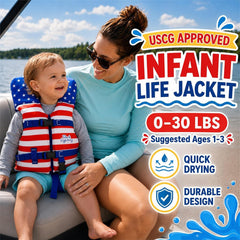 Toddler foam life vest with headrest and grab handle