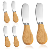 Darlingao 6 Pcs Cheese Knife Set with Wooden Handle packaging