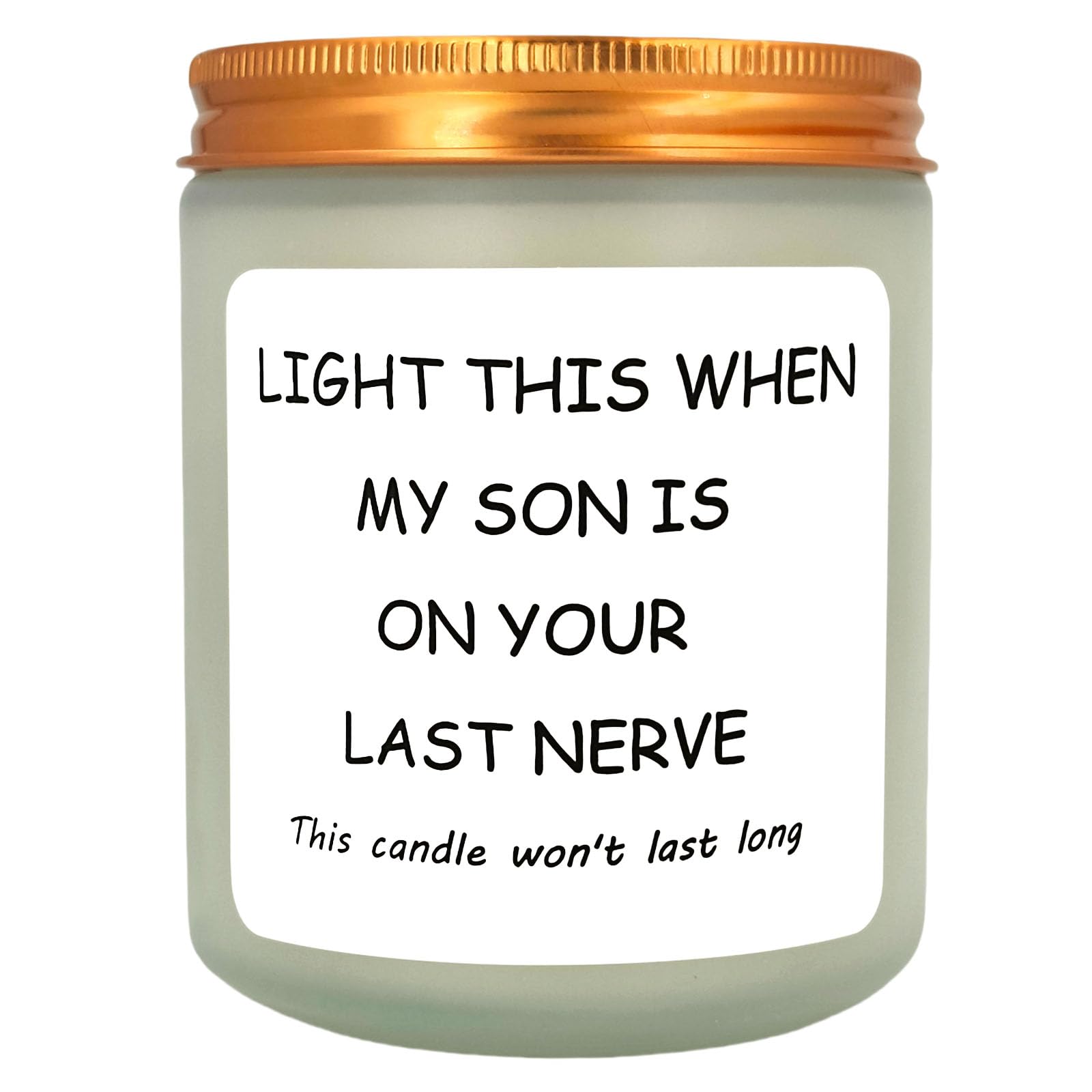 Daughter in Law Gifts candle with humorous message