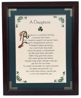 Daughter personalizable framed green matted blessing image 1
