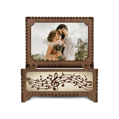 Photo print inside lid for Davidson Workshop music box