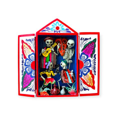 Day of the Dead Retablo Altarpiece closed 7x4 inches