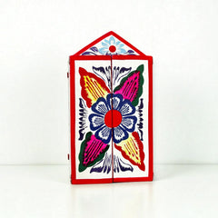 Day of the Dead Retablo Altarpiece open 7x8 inches