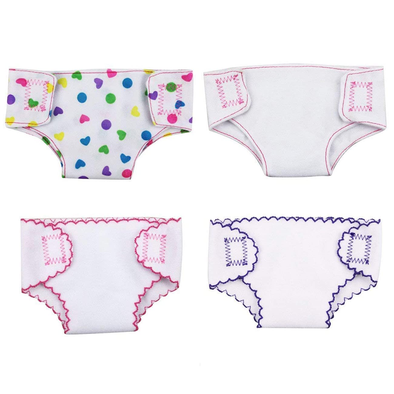 DC-BEAUTIFUL doll diapers 14-18 inch 4-pack packaging