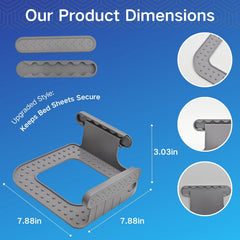 DDGEAA bed sheet fasteners corners grey product packaging