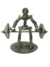 Dead Lift Metal Bolt Figurine closeup showing size 4in height