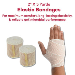 Self-closure elastic bandage wrap by Dealmed pack of 2