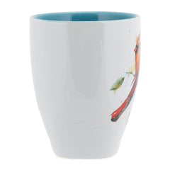 blue interior 12 ounce mug featuring cardinal artwork dean crouser