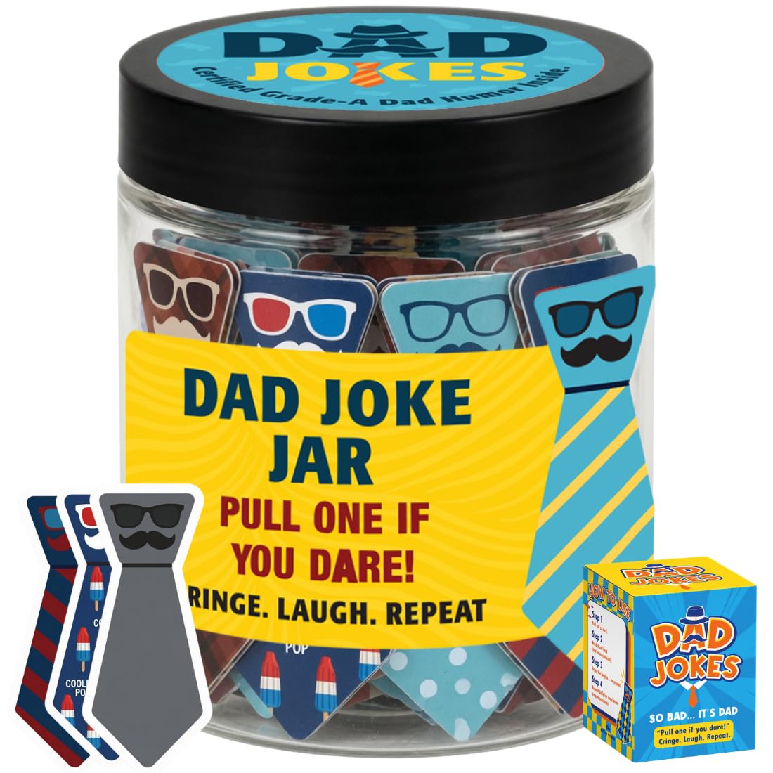 DEARMINE 60 Dad Jokes Jar product packaging