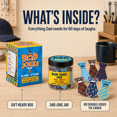 DEARMINE 60 Dad Jokes Jar ready to give