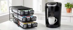 Under Keurig coffee maker space saving storage