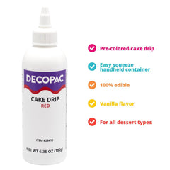 DecoPac cake drip vanilla flavor 6.35 oz packaging