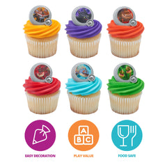 DecoPac Cupcake toppers 24 pack dragon shield decorations