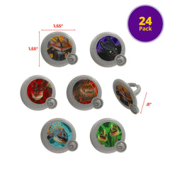 DecoPac Dragon shield cupcake decorations plastic