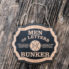 Wall decor sign black wood for home or office