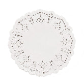 DECORA 3.5inch round white lace paper doilies 100-pack