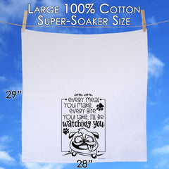 Decorative dish towels with sayings for kitchen decor