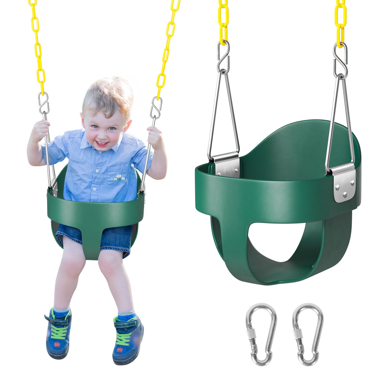 DECORLIFE toddler swing high back bucket design
