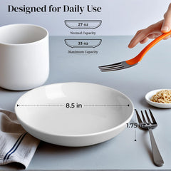 30 oz capacity serving bowls for pasta DeeCoo