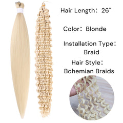 Deep Wave crochet braiding hair 24inch
