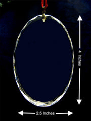 4 x 2.5 x ¼ inch crystal ornament