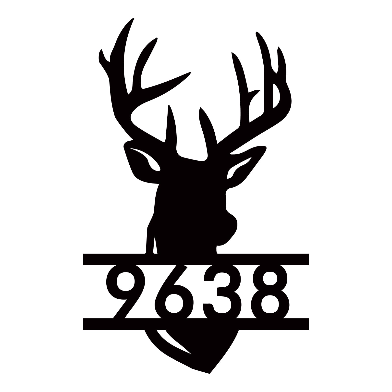 Deer Address Sign metal address plaque 14-gauge steel