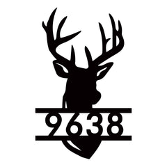 Deer Address Sign metal address plaque 14-gauge steel