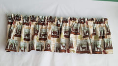 Simple Living print valance curtain with nature words