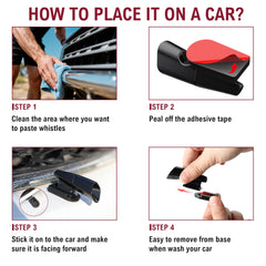Deer whistles car truck installed on bumper or grille